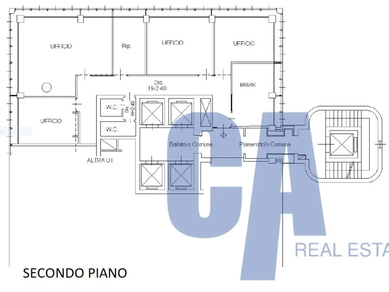 Ufficio in Via Giovanni Gentile, Milano, {3} - Planimetria 1