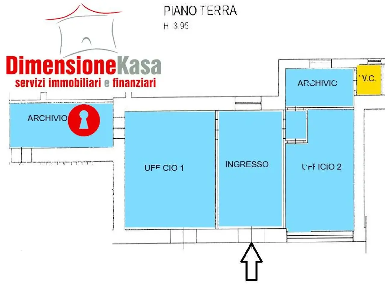 Ufficio in Via Nazionale delle Puglie 35, Cimitile, {3} - Planimetria 1