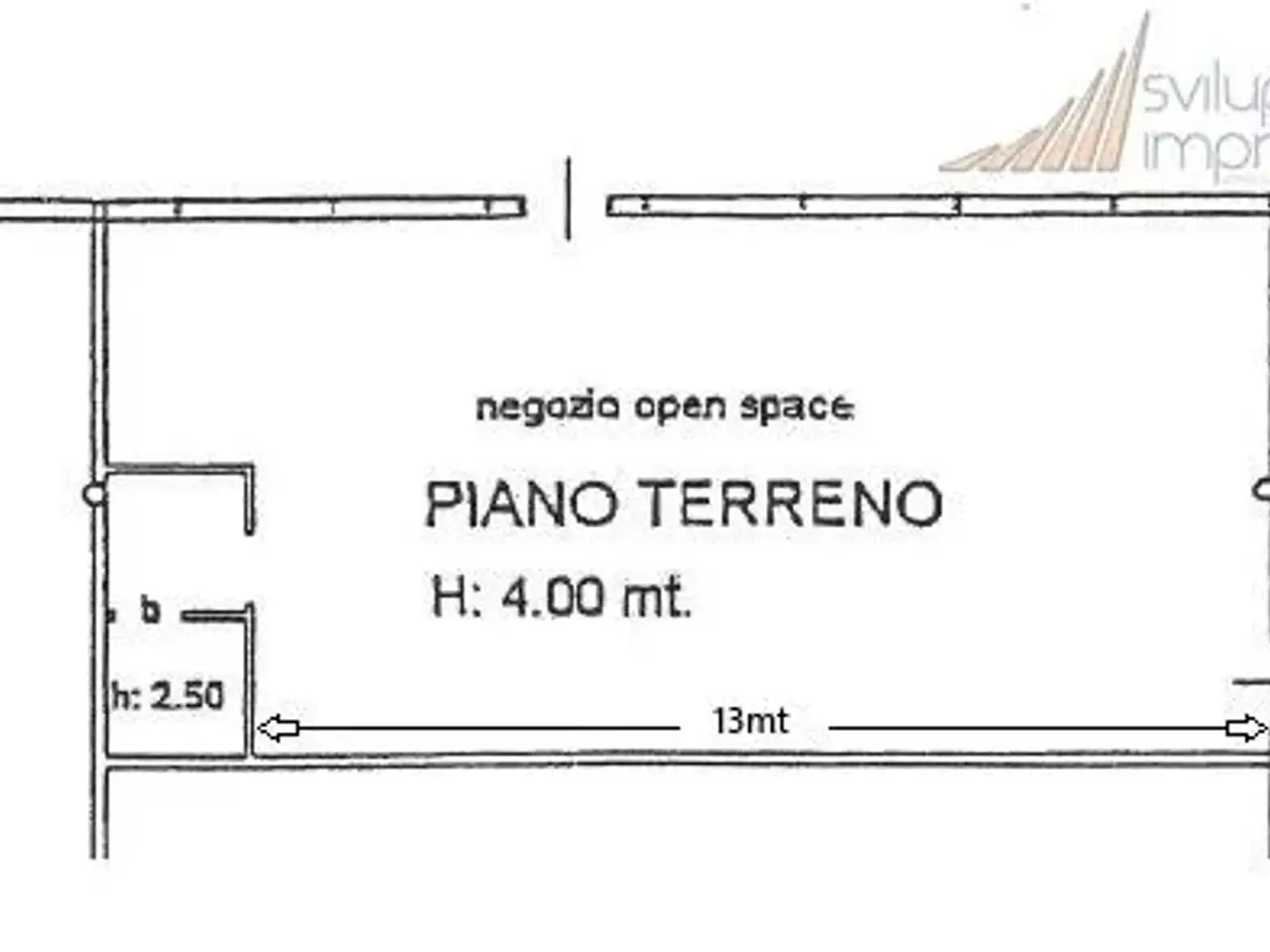Negozio in Piazza Montanelli 16, Sesto San Giovanni, {3} - Planimetria 1