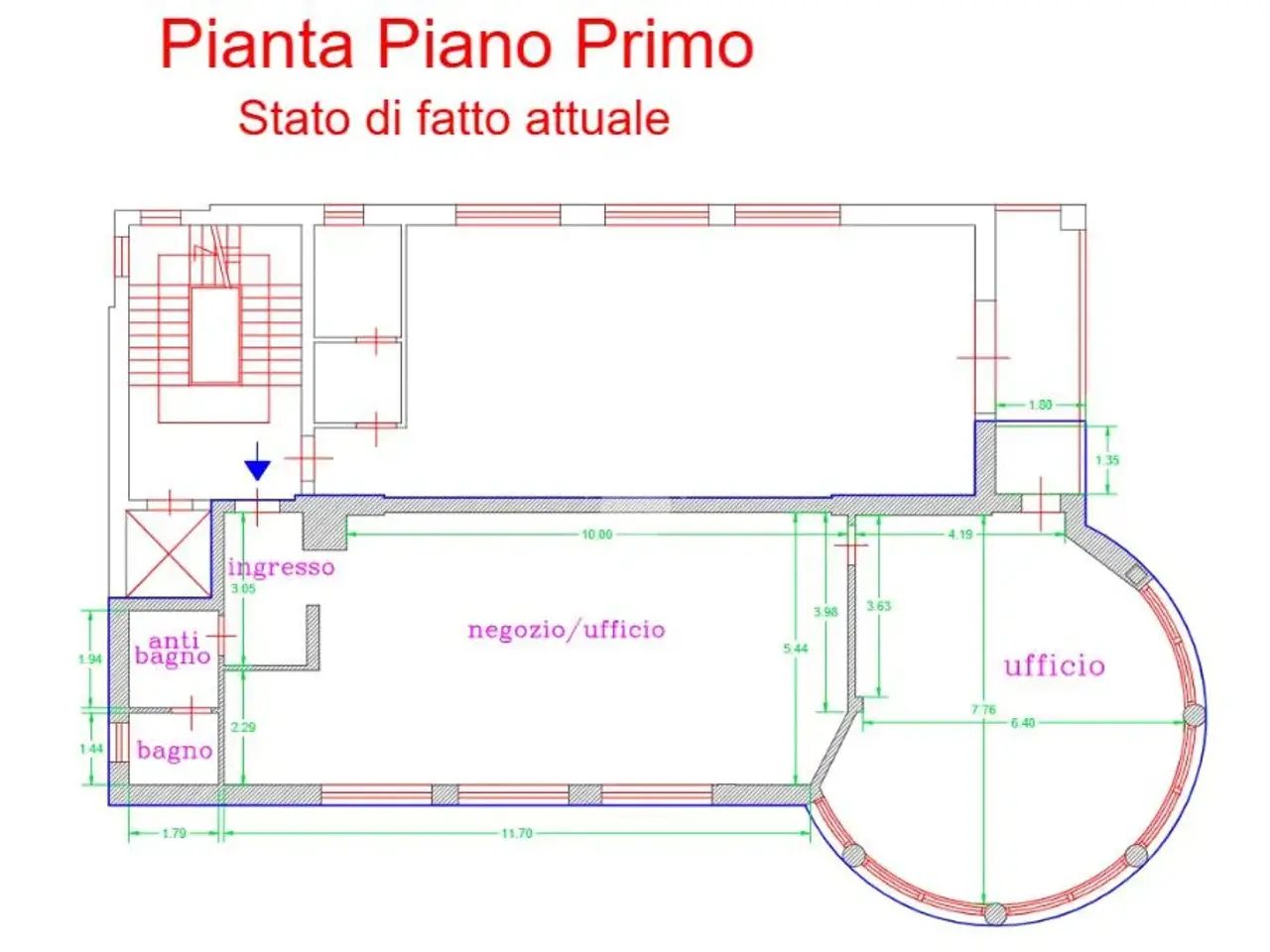 Ufficio in Via F. d. Roosevelt 166, Carpi, {3} - Planimetria 1