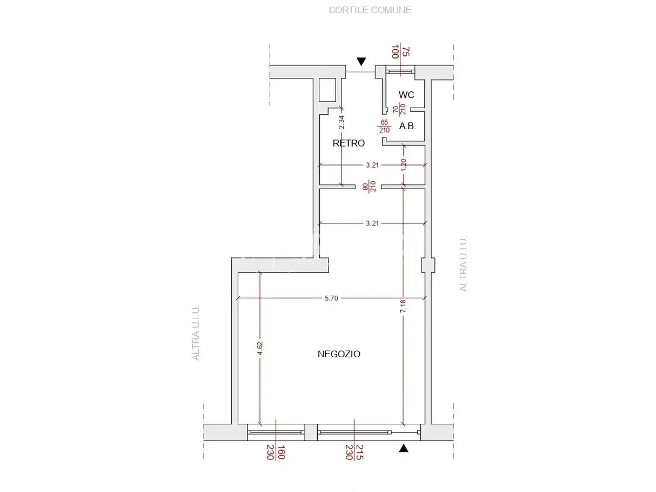 Negozio in Via San Mamete 15, Milano, {3} - Planimetria 1