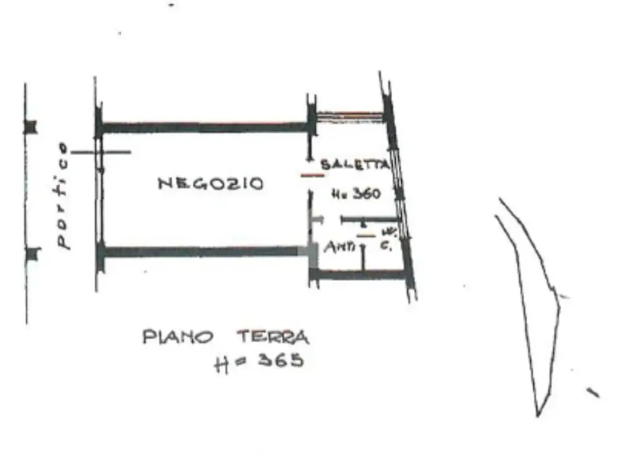 Negozio in Via Pio X 13, Piove Di Sacco, {3} - Planimetria 1