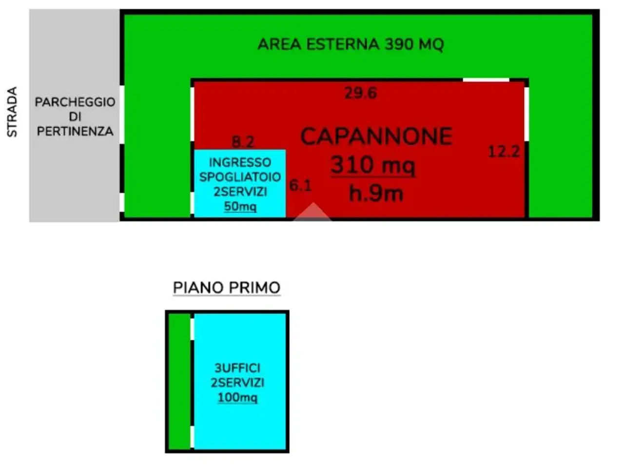 Capannone in Via Chinale 10, Portico Di Caserta, {3} - Planimetria 1