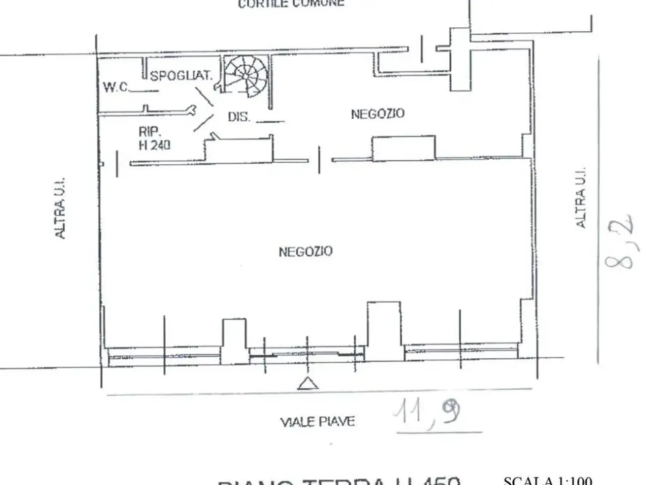 Negozio in Viale Piave 8, Milano, {3} - Planimetria 1