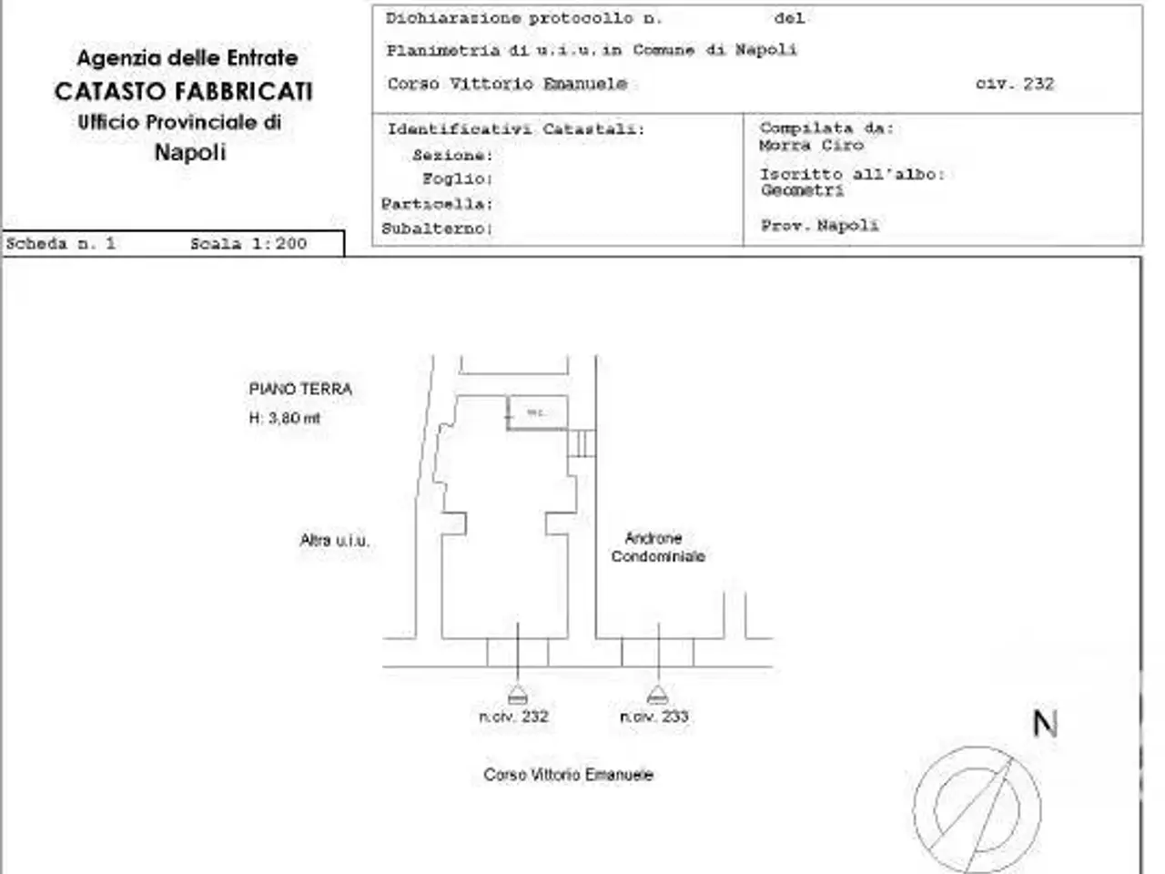 Negozio in Corso Vittorio Emanuele, Napoli, {3} - Planimetria 1