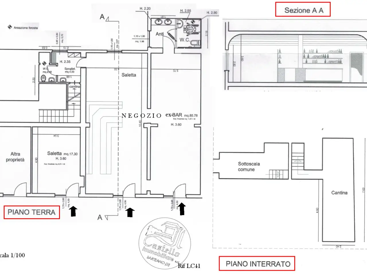 Locale commerciale in , Chiusi, {3} - Planimetria 1