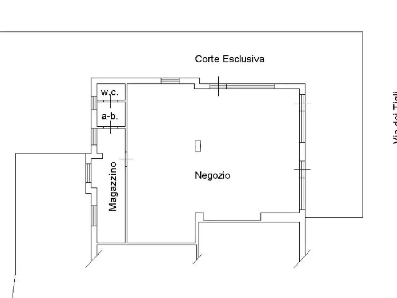 Negozio in Via dei Tigli 35, Alba Adriatica, {3} - Planimetria 1
