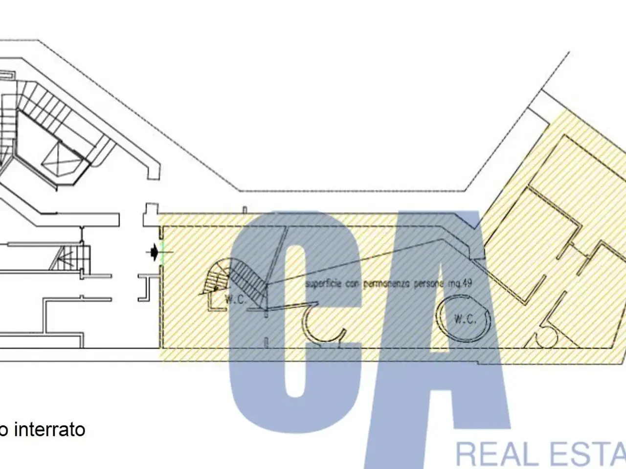 Esercizio commerciale in Via Manzoni Alessandro, Milano, {3} - Planimetria 1