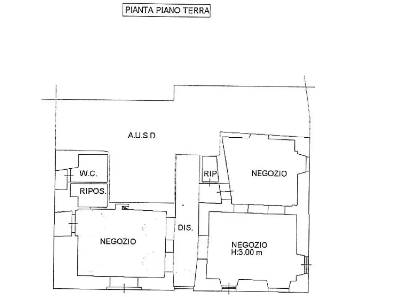 Negozio in Via Mura 2, Palazzolo Sull'Oglio, {3} - Planimetria 1