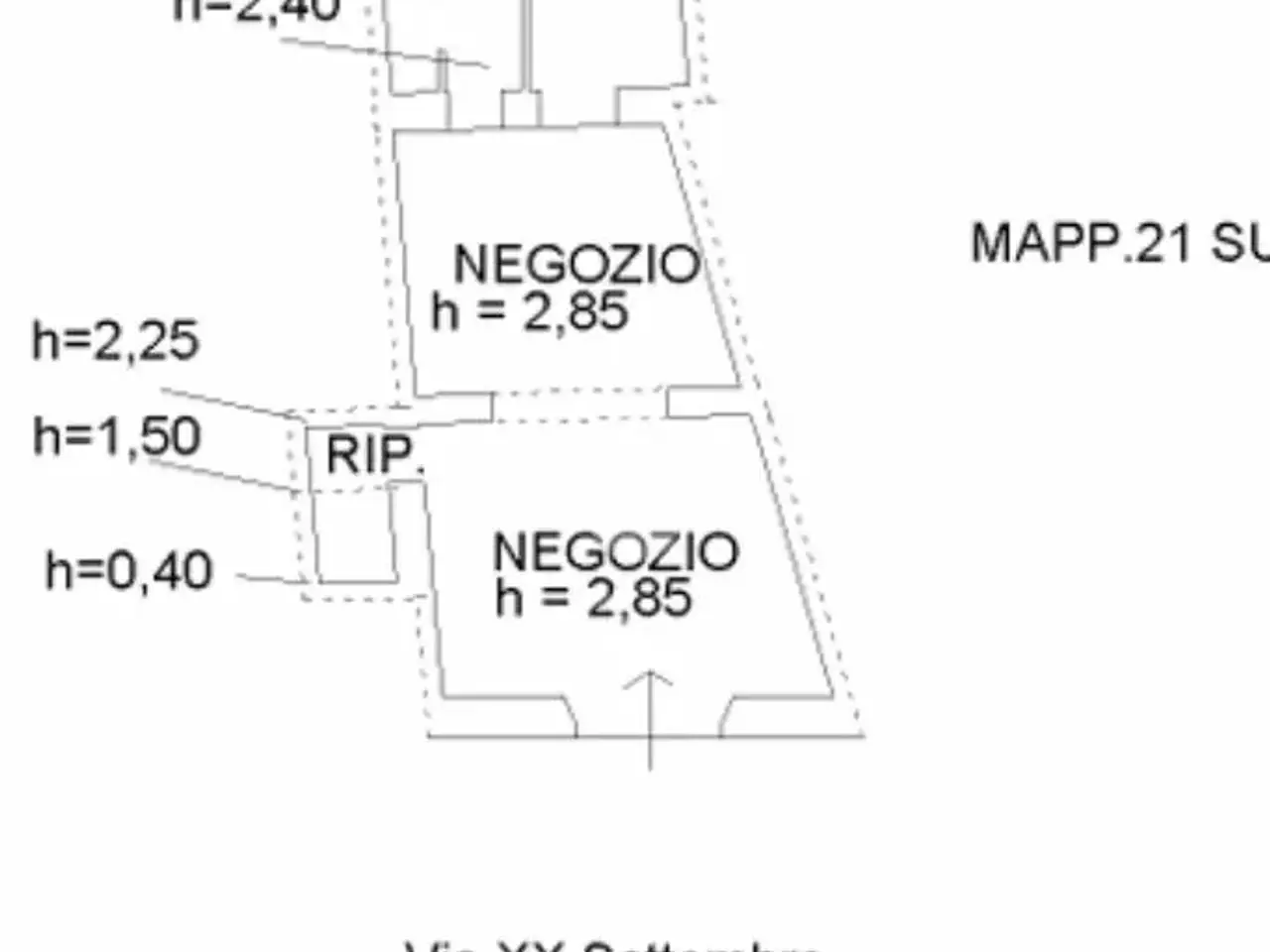 Negozio in Via XX Settembre 18, Sarzana, {3} - Planimetria 1