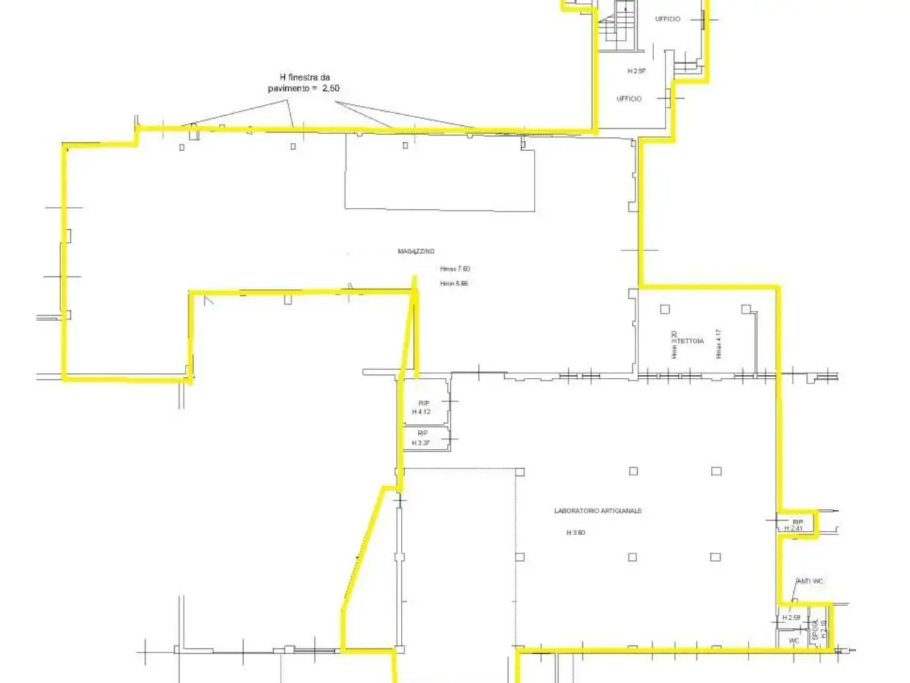 Capannone in , San Mauro Torinese, {3} - Planimetria 1