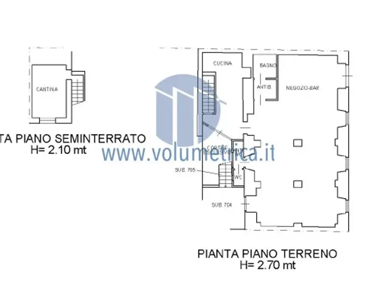 Negozio in Via Cesare Battisti 7, Seriate, {3} - Planimetria 1