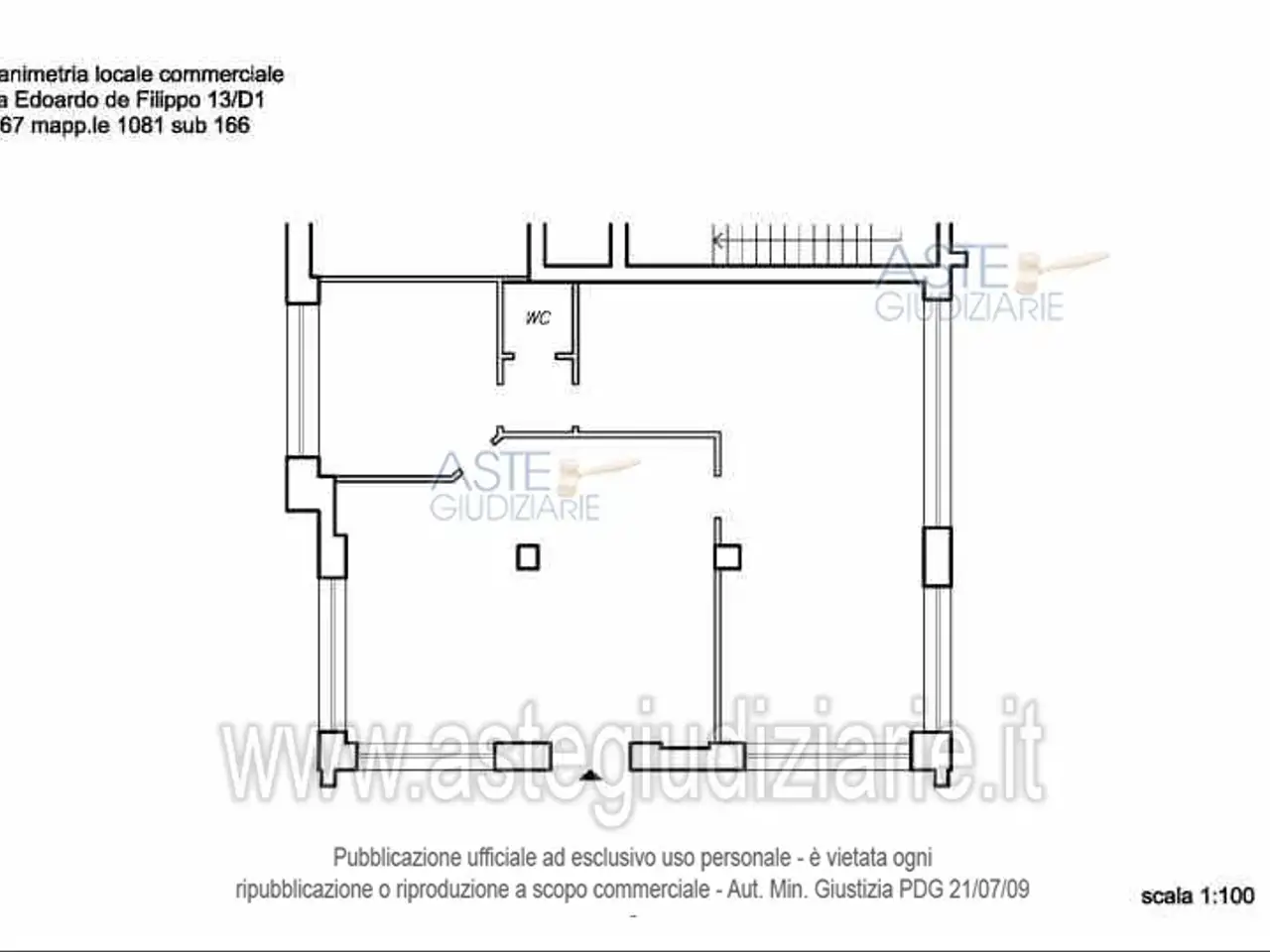 Negozio in Via Edoardo De Filippo, 13/d 1 13, Velletri, {3} - Planimetria 1