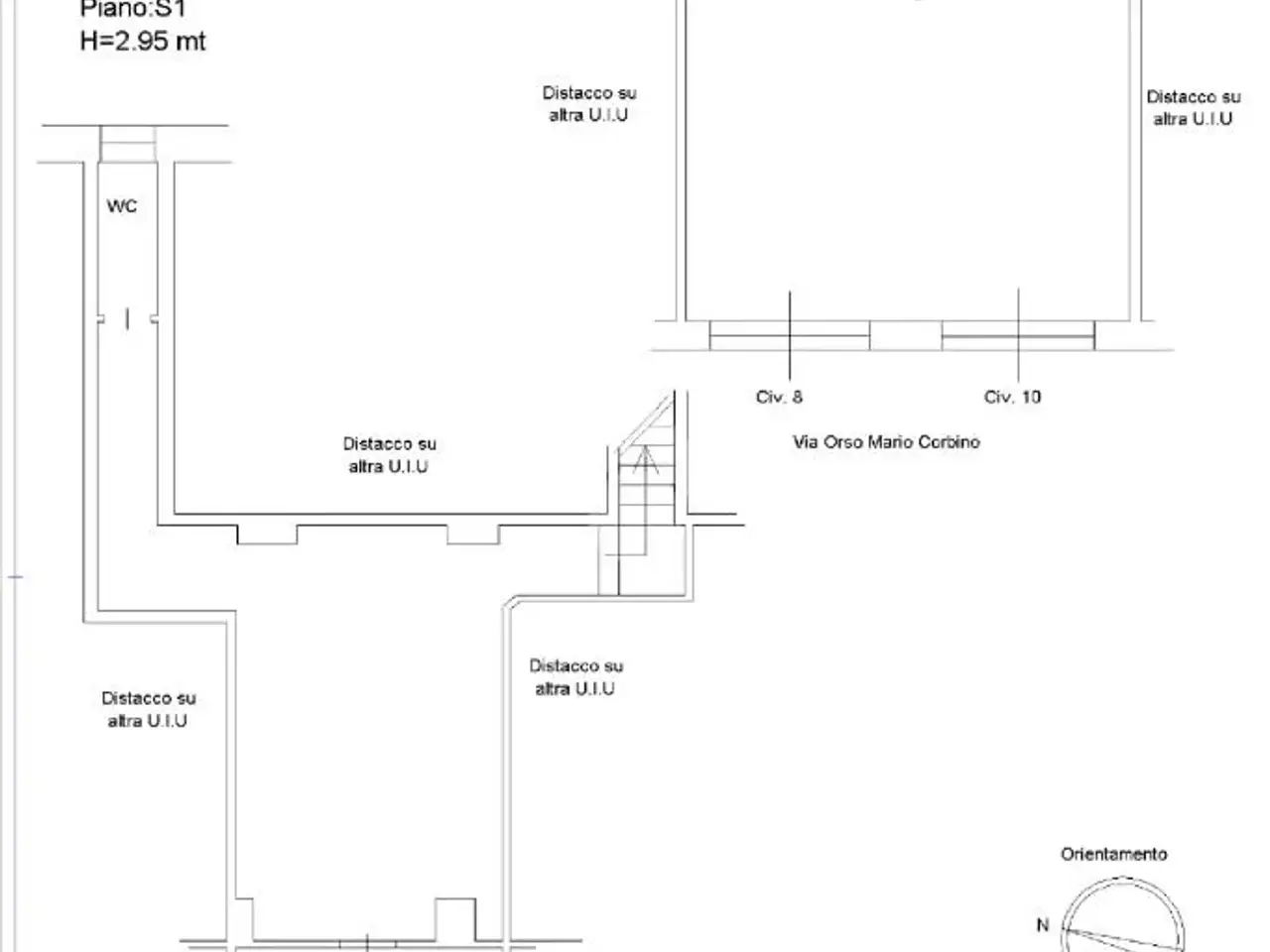 Negozio in Via Orso Mario Corbino 8, Roma, {3} - Planimetria 1