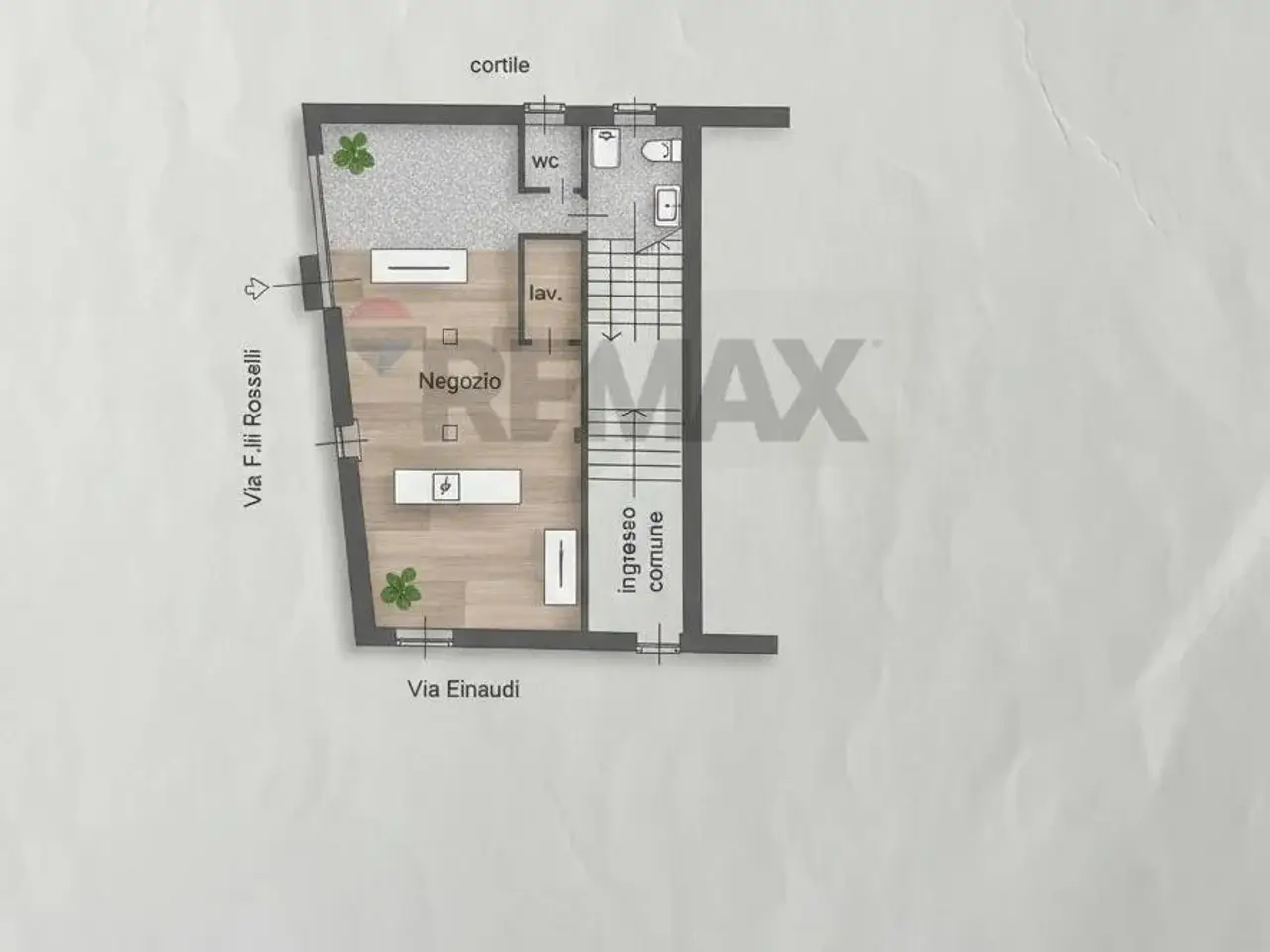 Negozio in Via Einaudi 3, Chieri, {3} - Planimetria 1