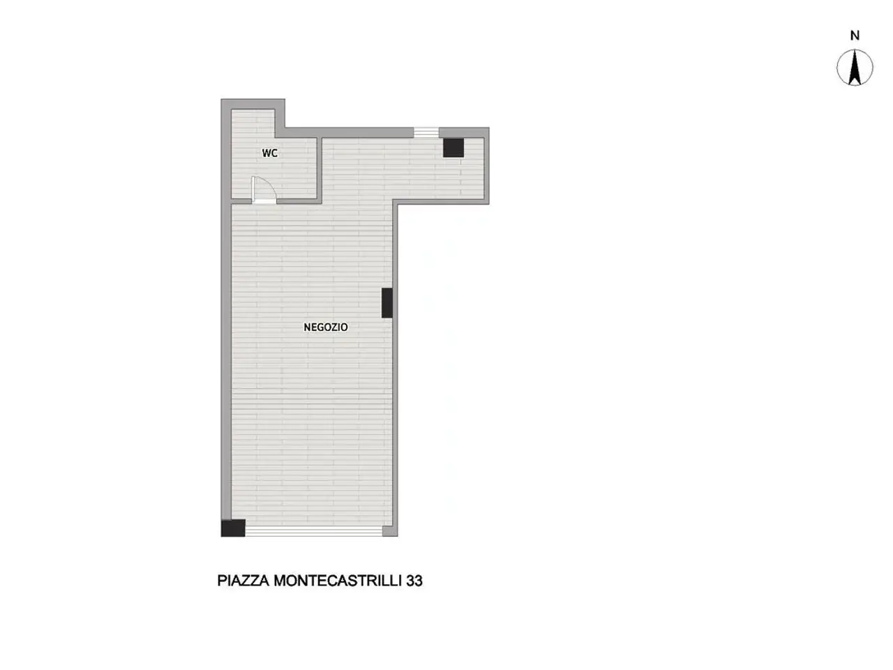 Negozio in Piazza Montecastrilli 33, Roma, {3} - Planimetria 1