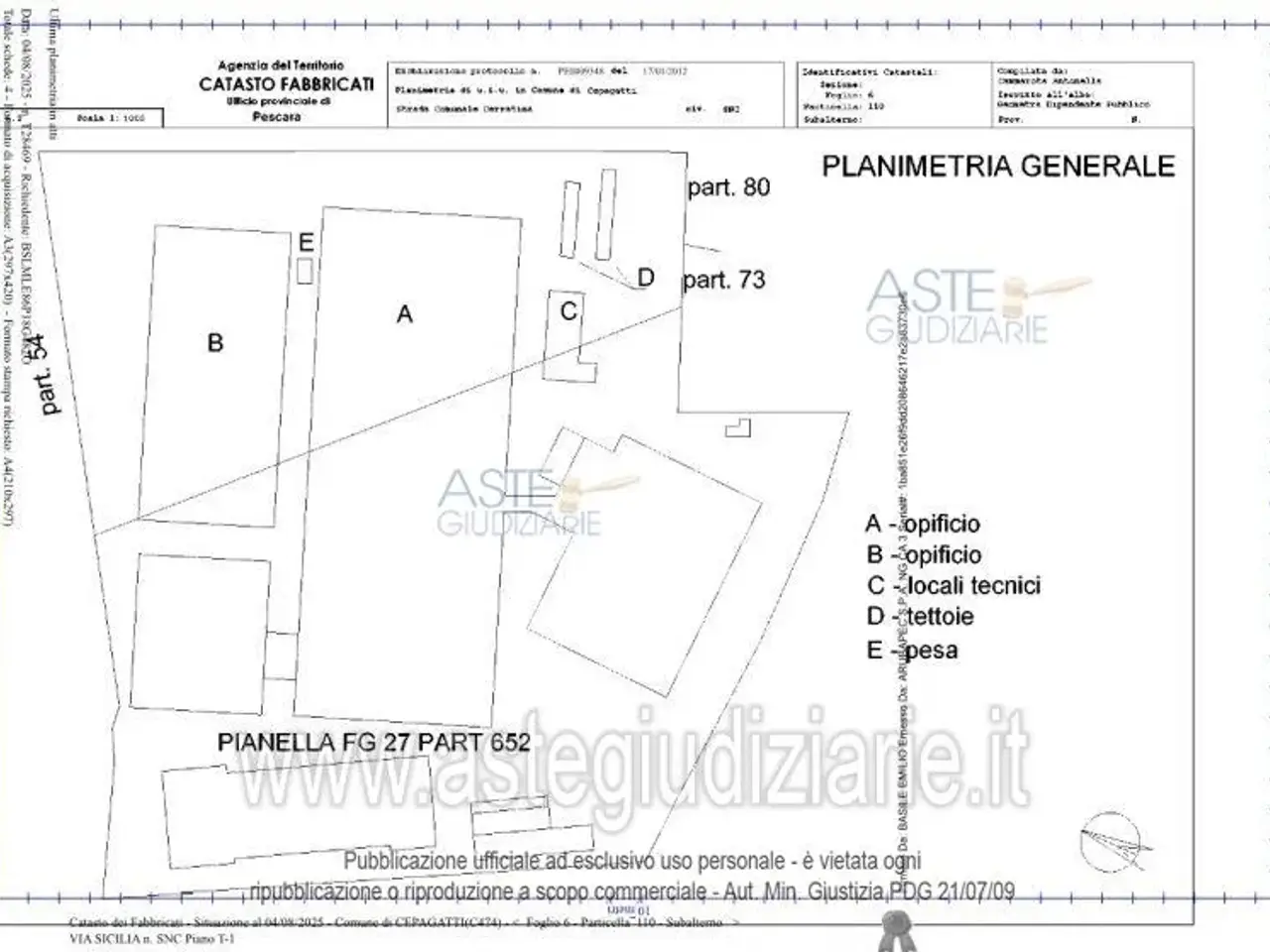 Capannone in Via dei Platani, Strada Provinciale 30, Cepagatti Pe, Italia 30, Pianella, {3} - Planimetria 1