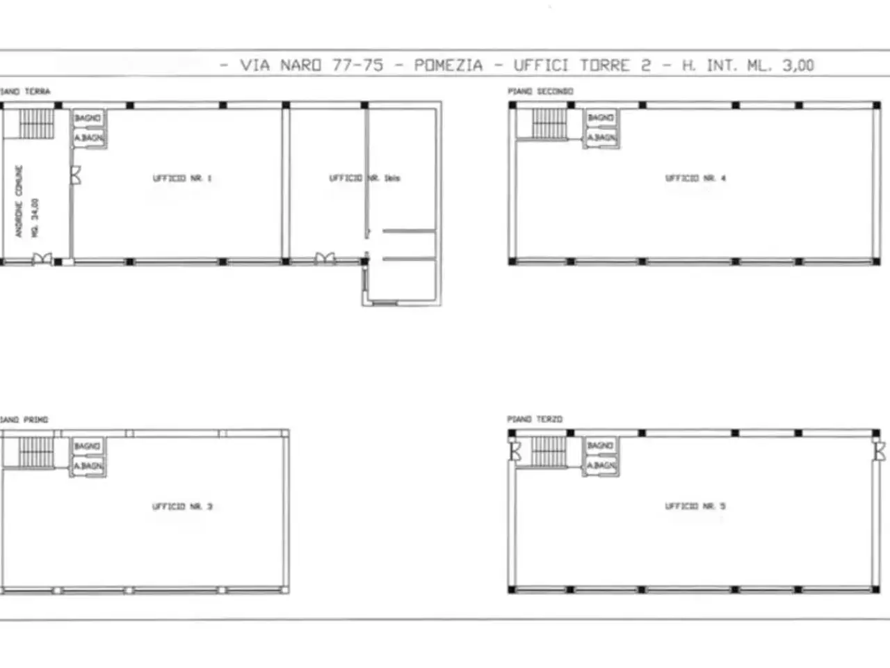Ufficio in Via Naro 75, Pomezia, {3} - Planimetria 1
