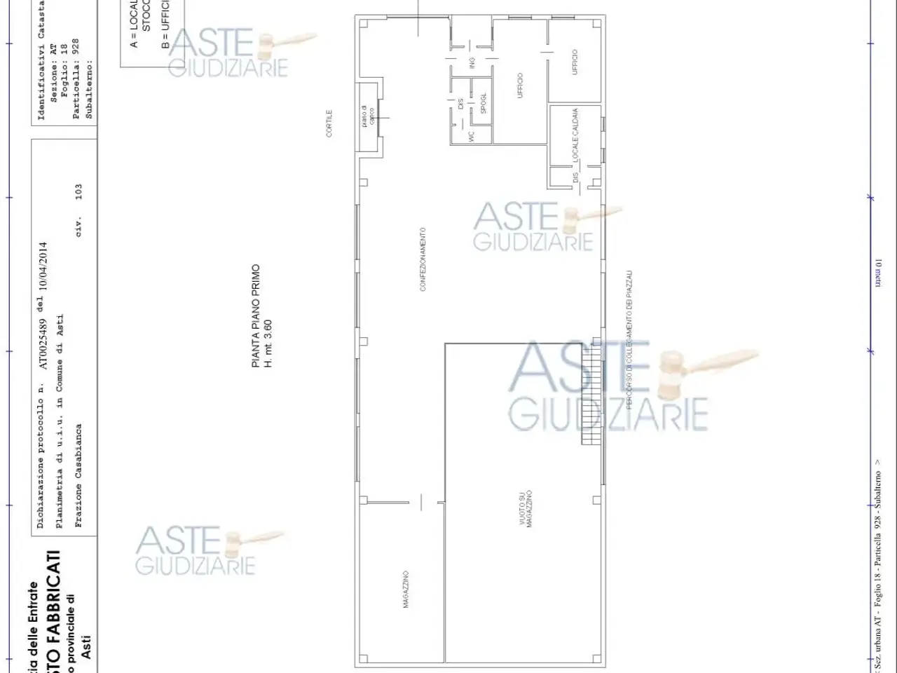 Fabbricato misto in Fraz. Casabianca 103/B 103, Asti, {3} - Planimetria 1