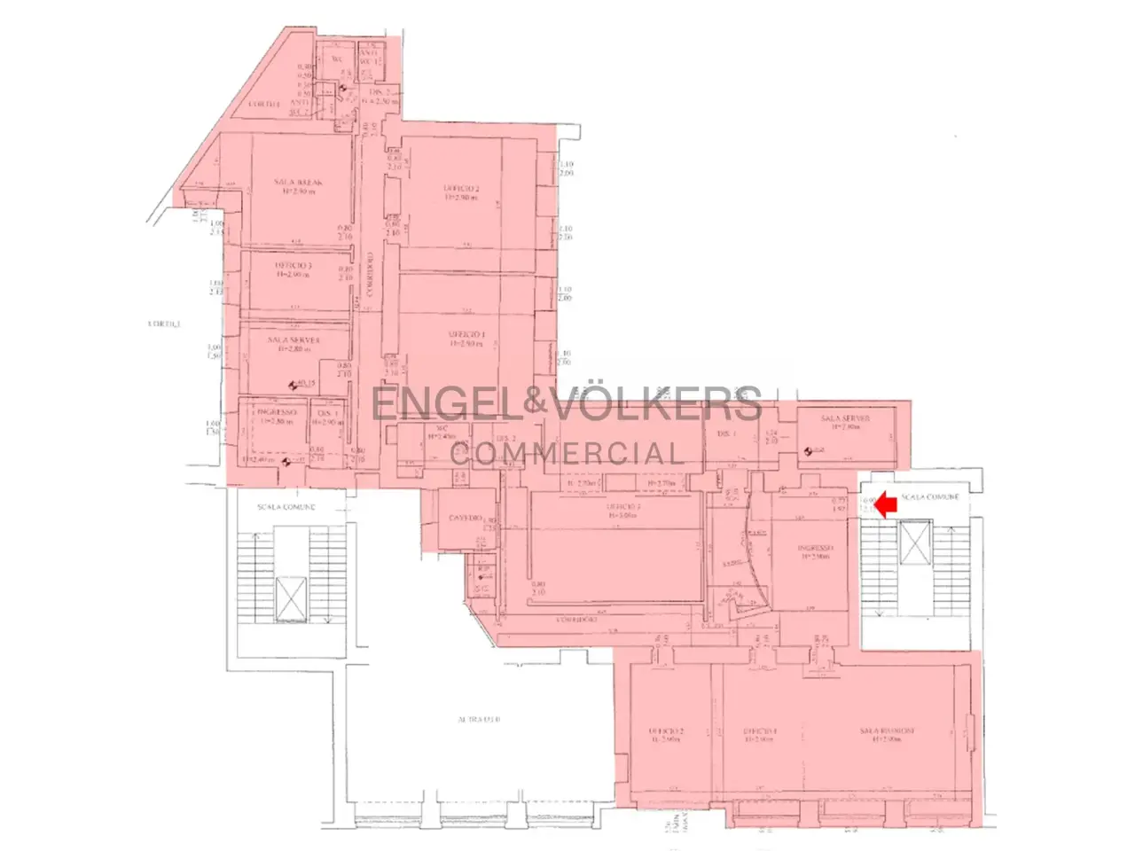 Ufficio in Via Dante, Milano, {3} - Planimetria 1