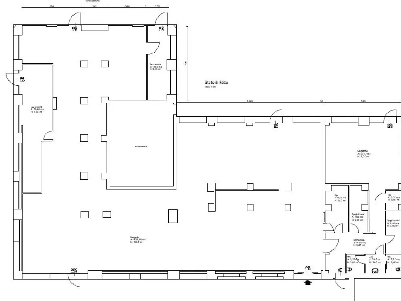 Negozio in Via Volturno 1, Padova, {3} - Planimetria 1