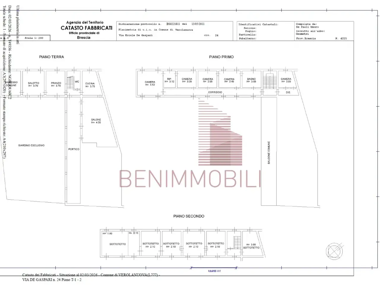 Palazzina commerciale in Via Ercole De Gaspari 17, Verolanuova, {3} - Planimetria 1