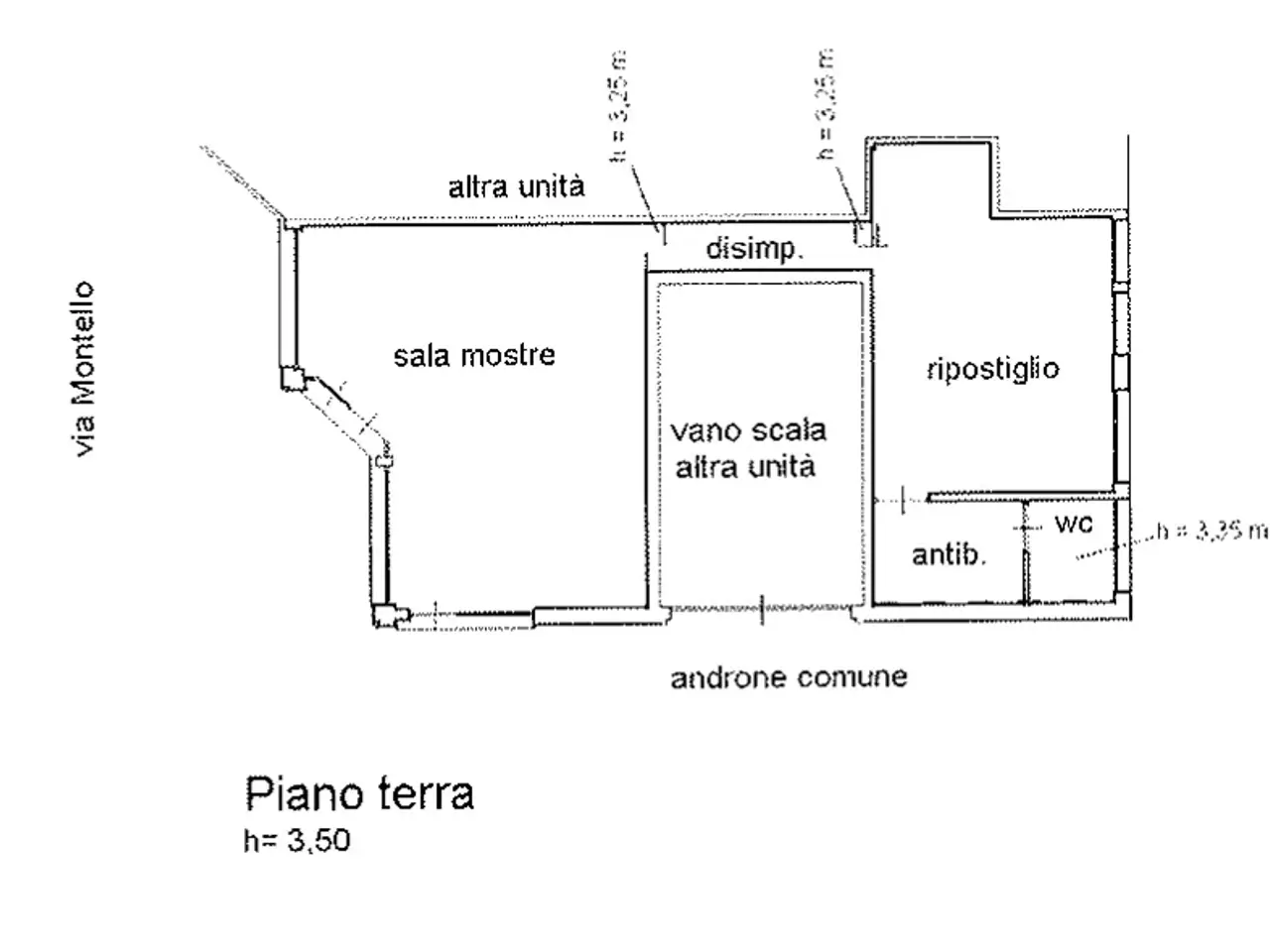 Negozio in Via Montello, Montebelluna, {3} - Planimetria 1