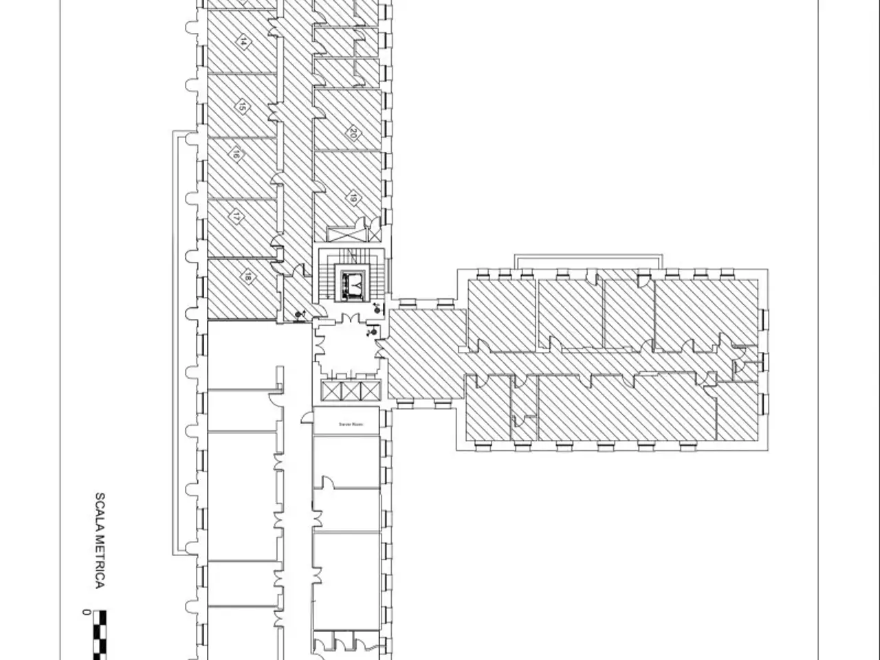 Ufficio in Viale Castro Pretorio 122-124, Roma, {3} - Planimetria 1
