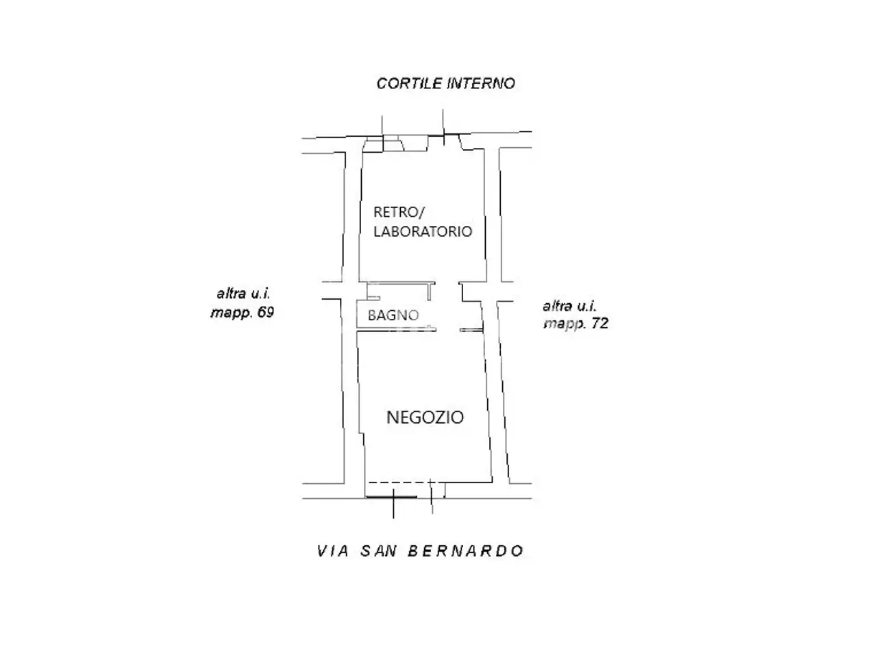 Negozio in Via San Bernardo, Bollate, {3} - Planimetria 1