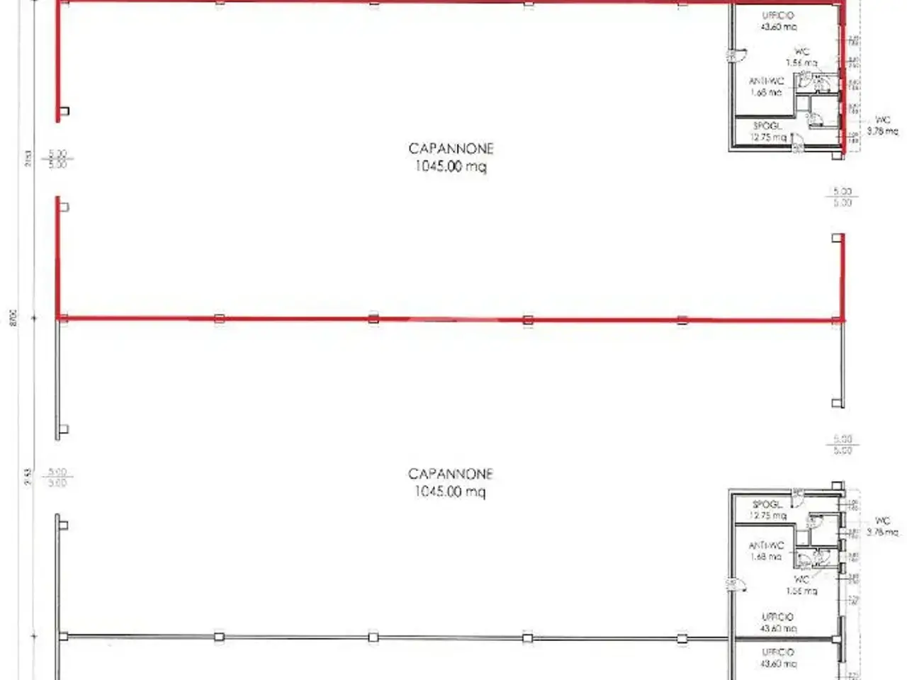 Capannone in Zona Industriale, Montichiari, {3} - Planimetria 1