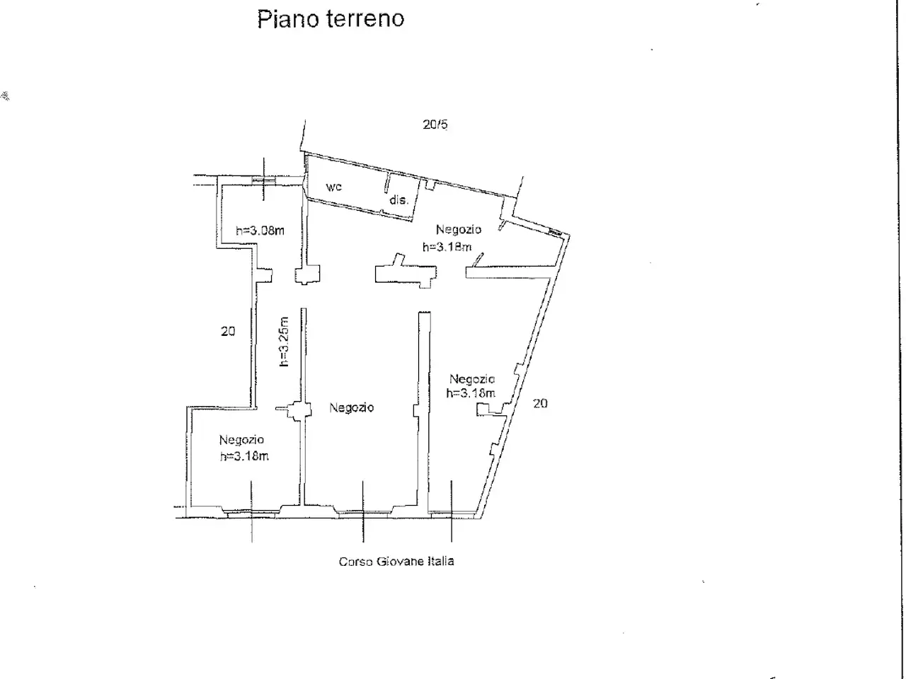 Negozio in Corso Giovane Italia, Casale Monferrato, {3} - Planimetria 1