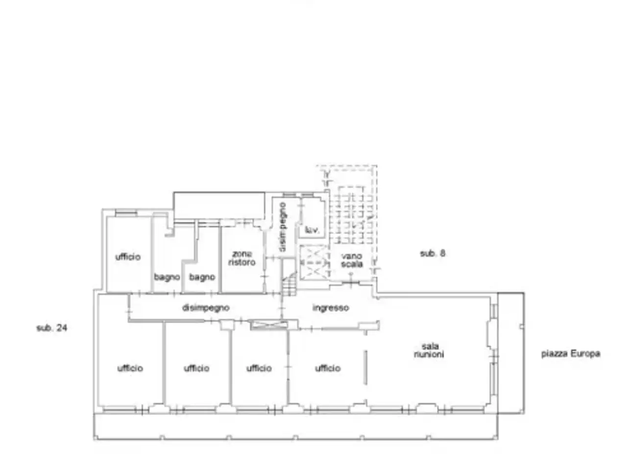 Ufficio in Piazza Europa 4, Catania, {3} - Planimetria 1