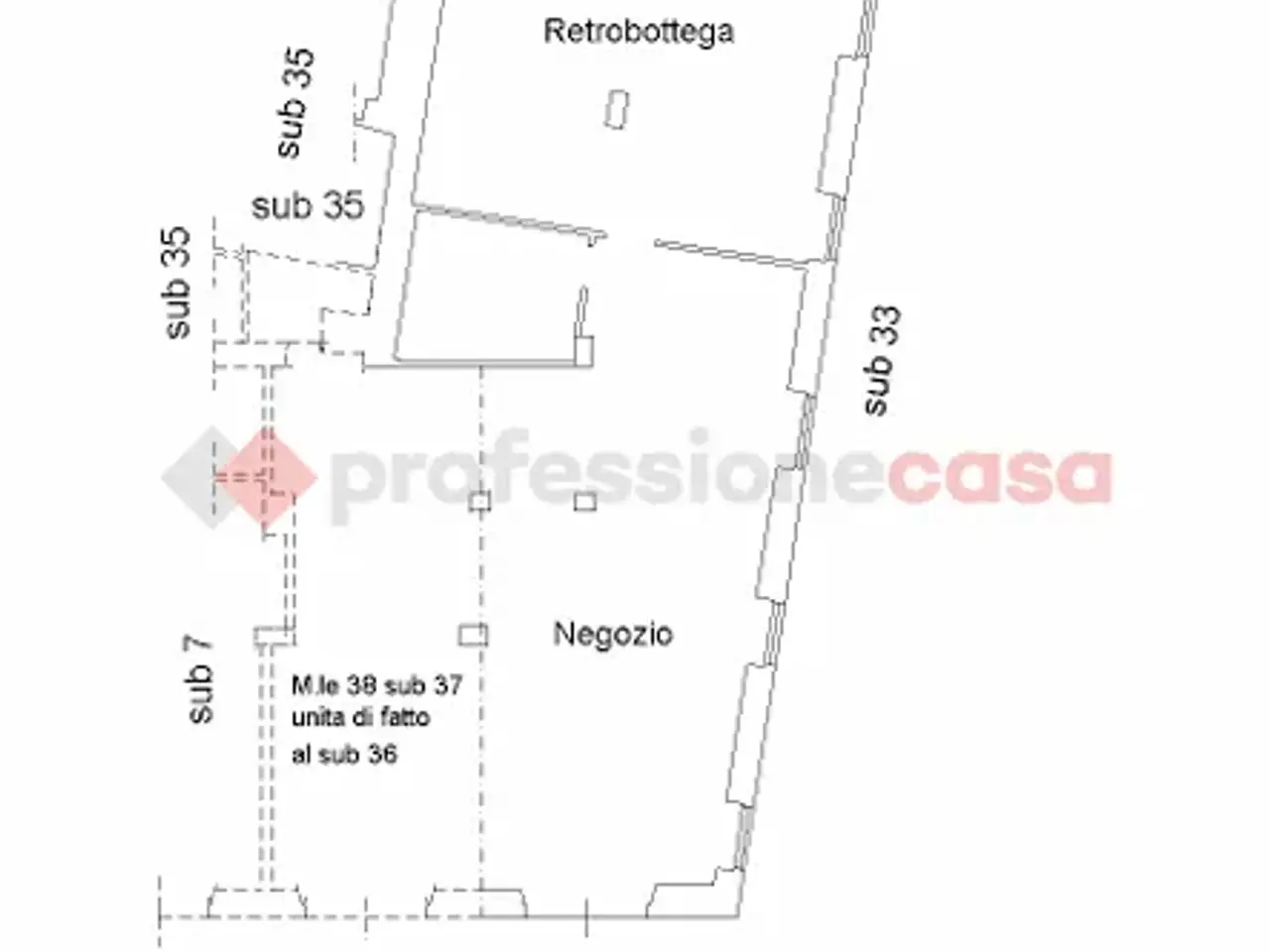 Negozio in Via Gaetano di Biasio 6, Cassino, {3} - Planimetria 1