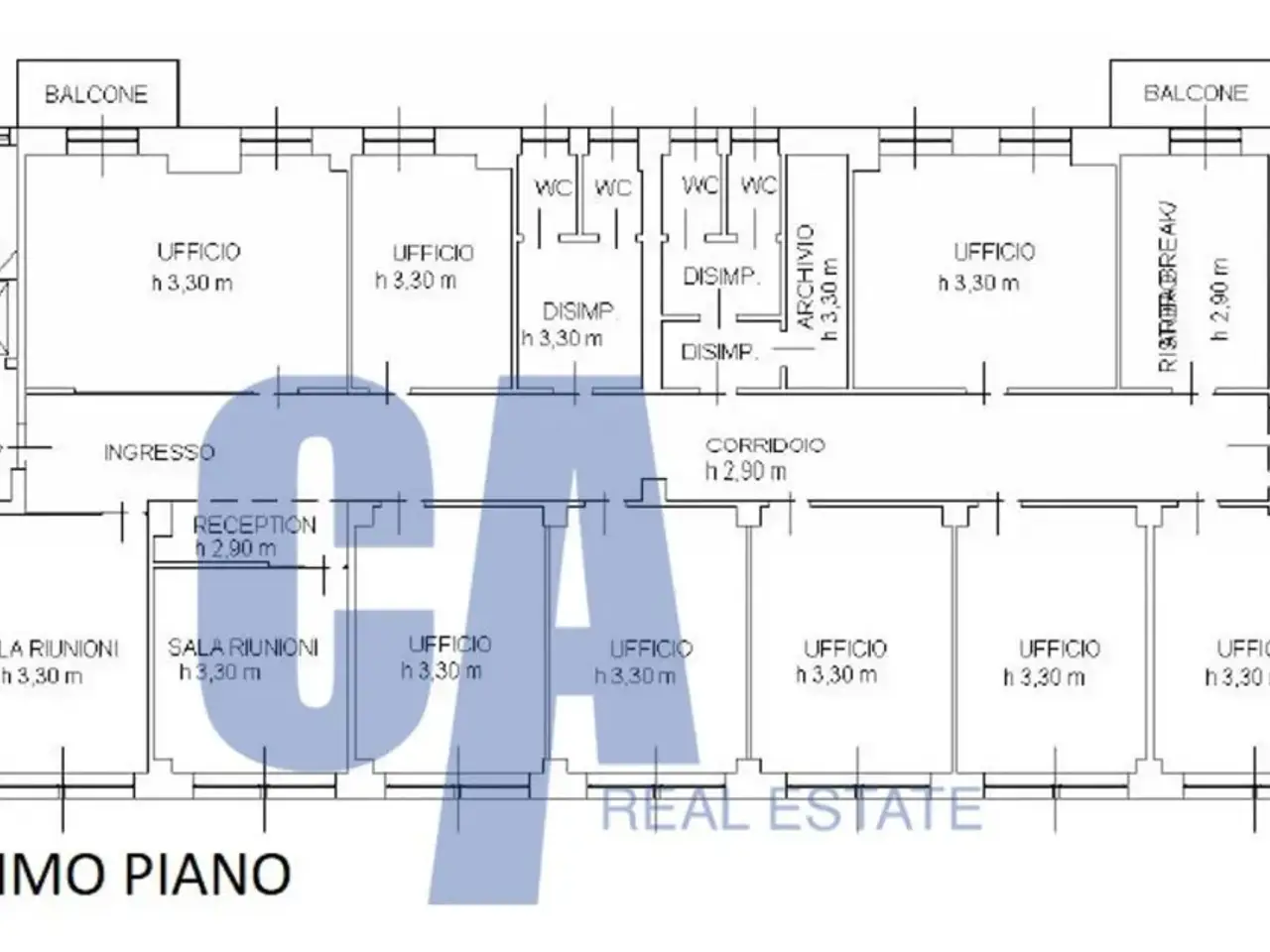 Ufficio in Via Turati Filippo, Milano, {3} - Planimetria 1