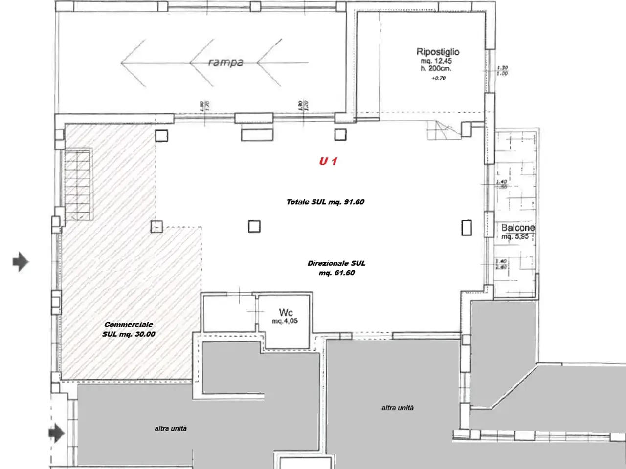 Locale commerciale in a Giuseppe Mazzini 17, Empoli, {3} - Planimetria 1