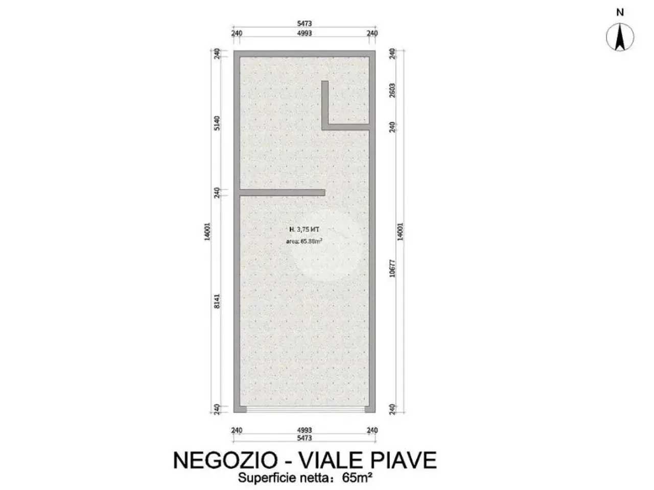 Negozio in Via Piave 153, Brescia, {3} - Planimetria 1