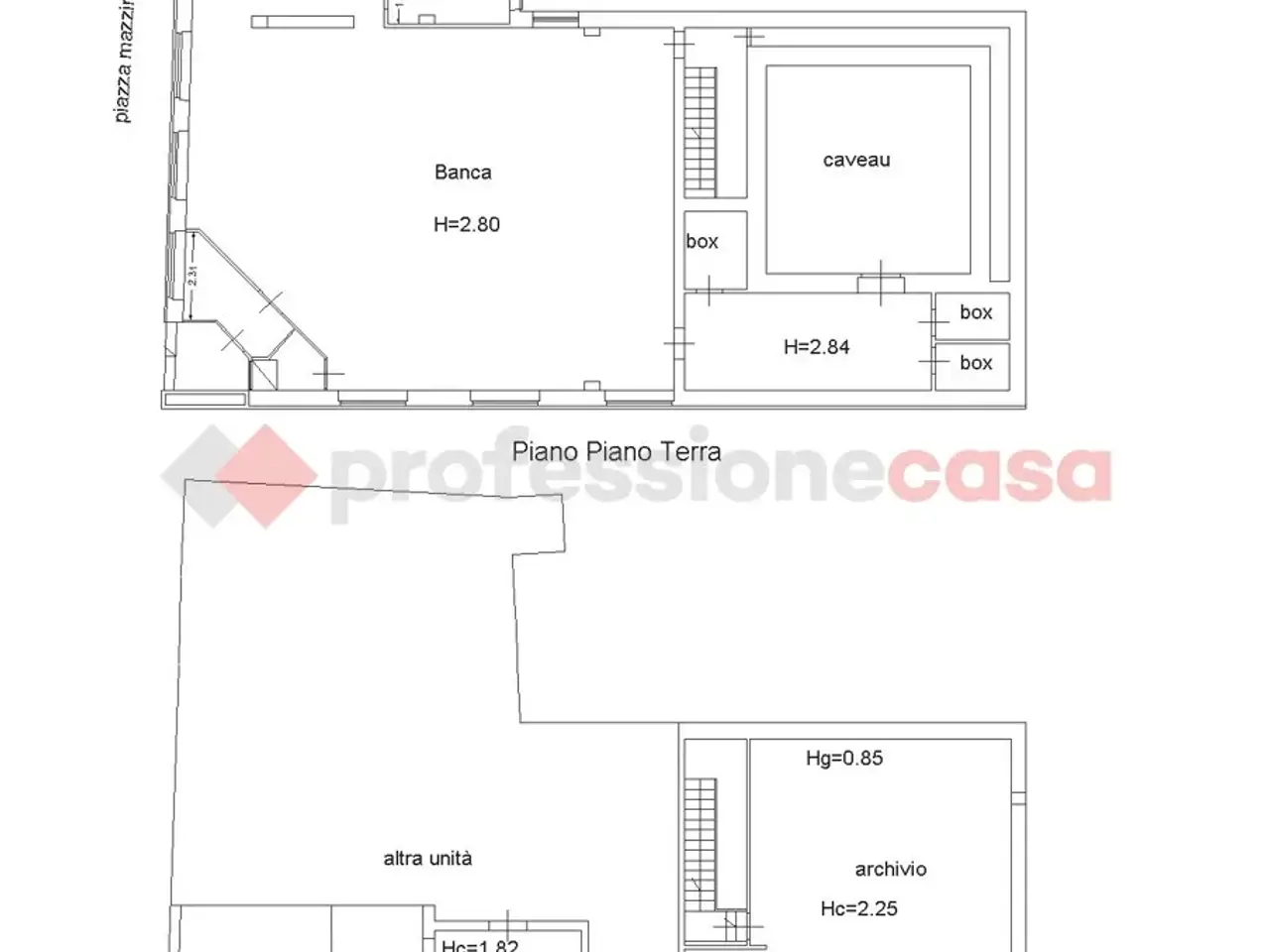 Ufficio in Piazza Mazzini  6, Chiesina Uzzanese, {3} - Planimetria 1