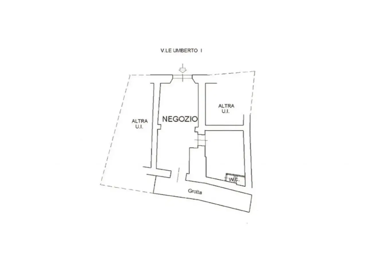 Negozio in Corso Umberto I, N. 8, Poggio Moiano, {3} - Planimetria 1