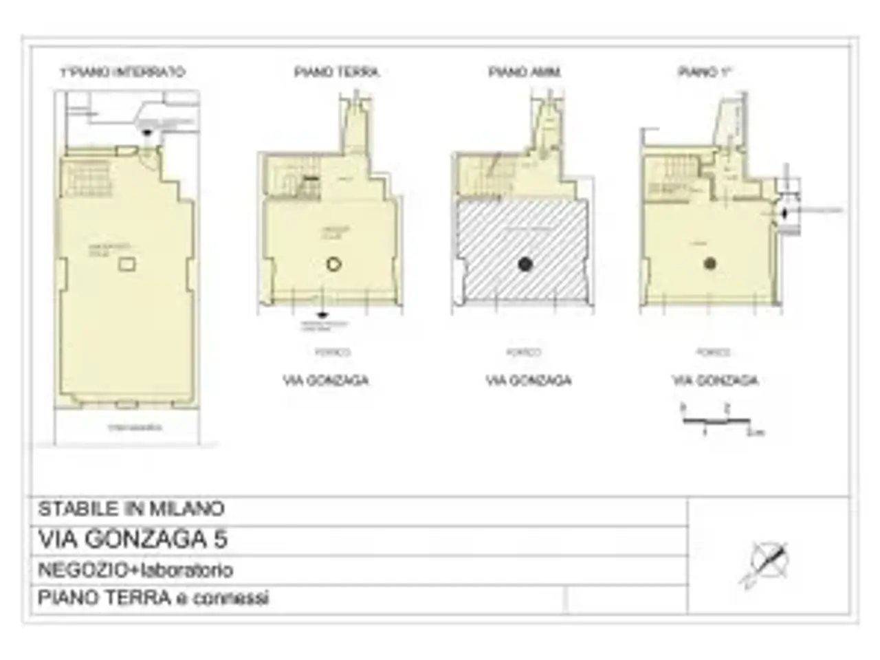 Negozio in Via Maurizio Gonzaga 5, Milano, {3} - Planimetria 1