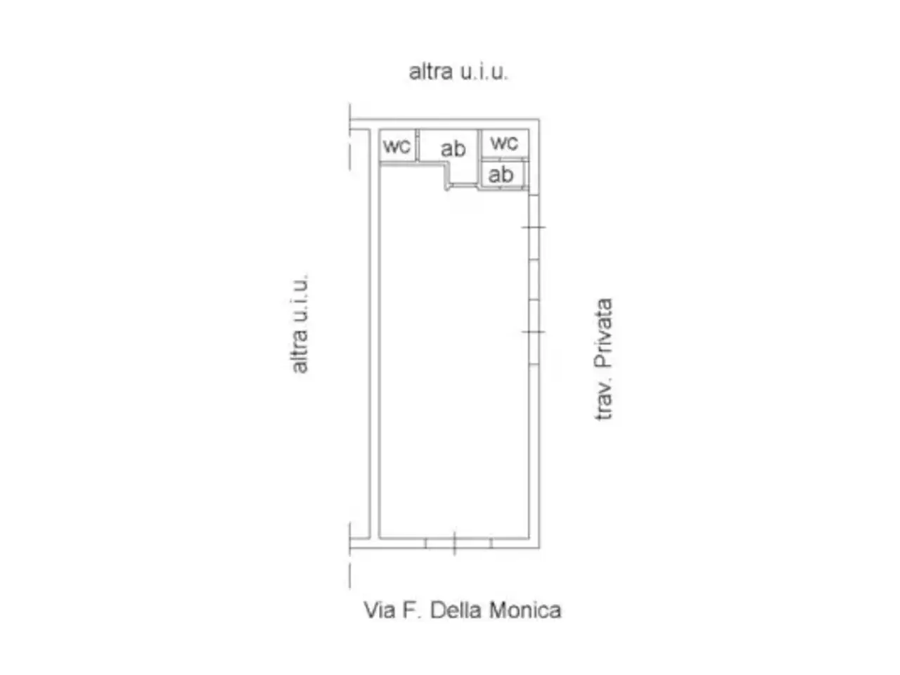 Negozio in Via Federico della Monica, Salerno, {3} - Planimetria 1