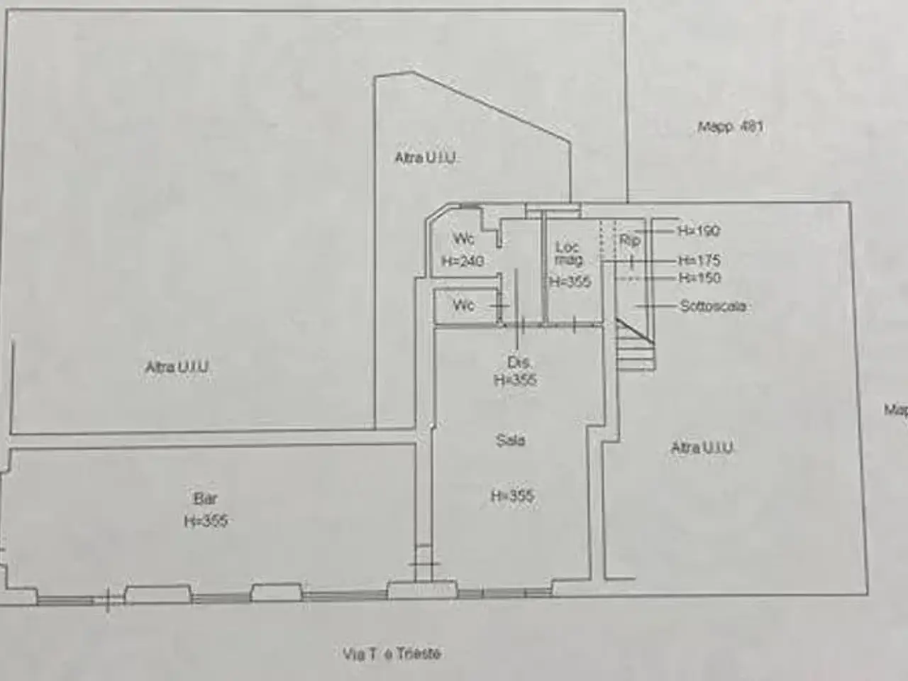 Negozio in Via Filippo Turati 8, Piombino, {3} - Planimetria 1