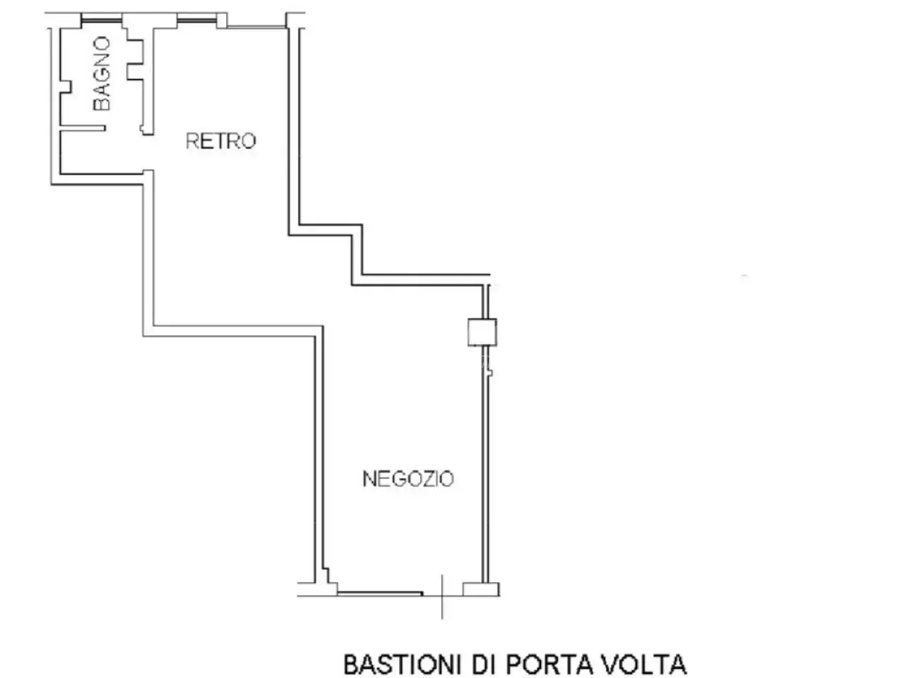 Negozio in Bastioni di Porta Volta, Milano, {3} - Planimetria 1