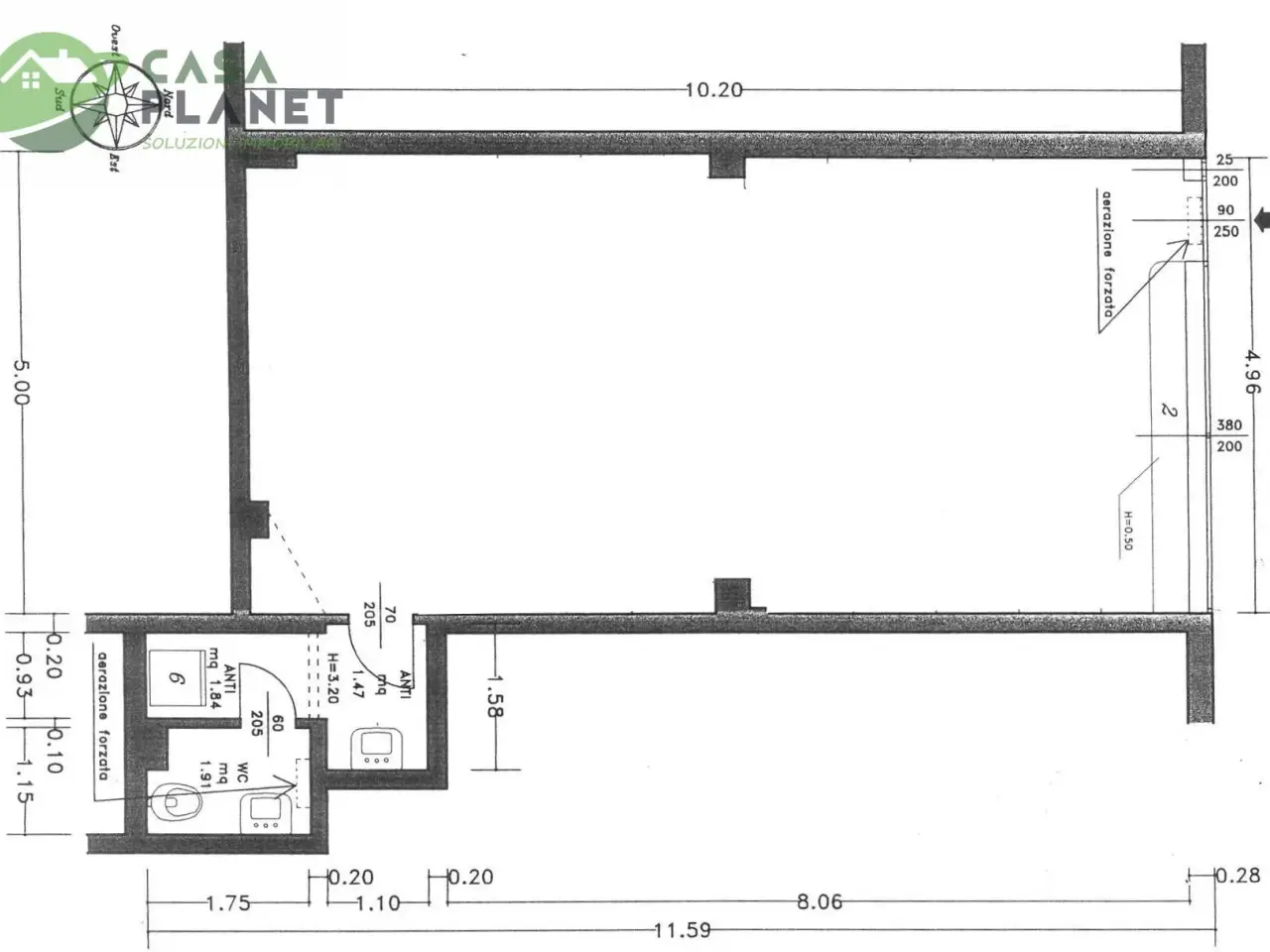 Negozio in Via Svevo, Mogliano Veneto, {3} - Planimetria 1