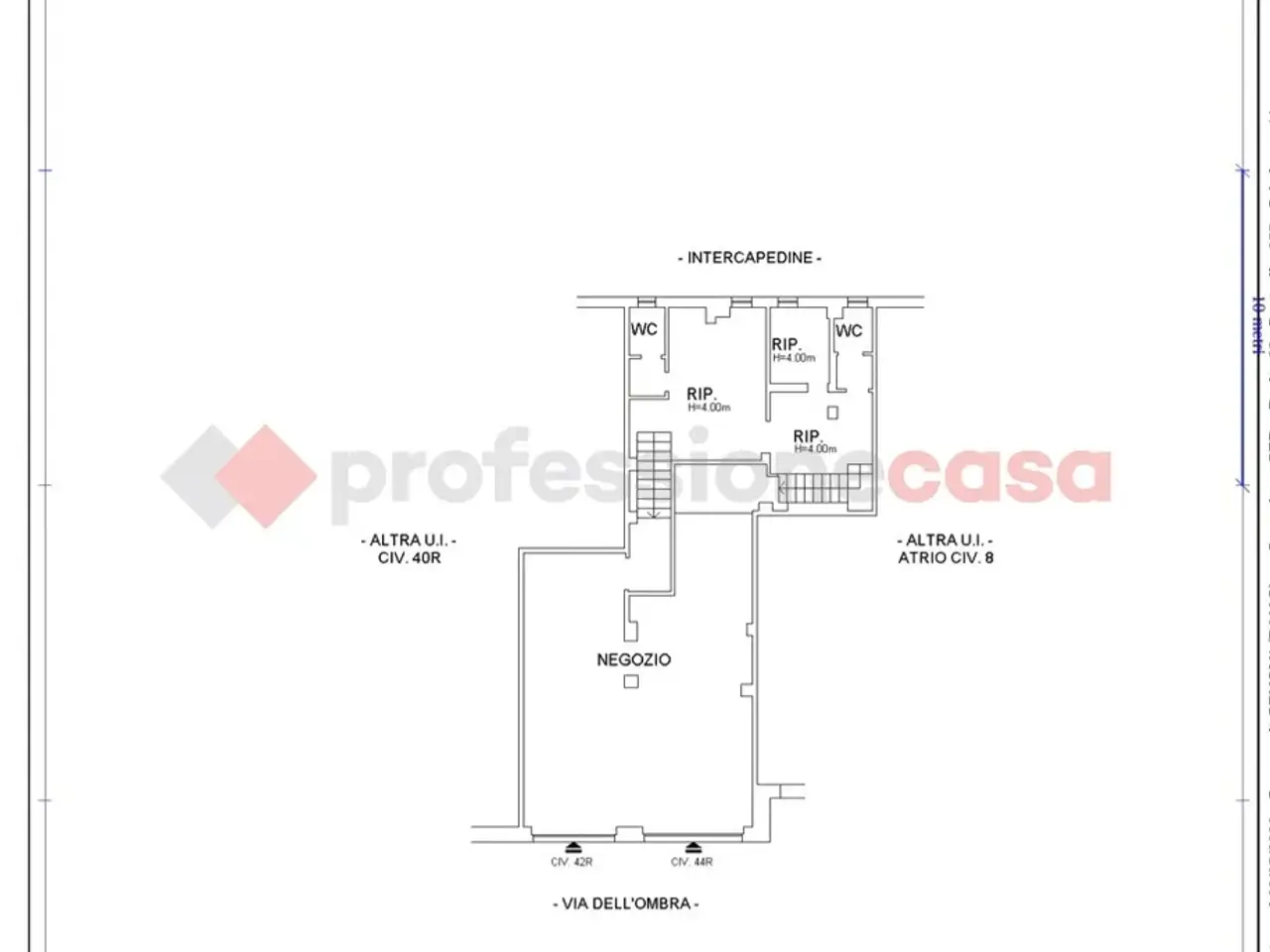 Esercizio commerciale in Via dell'Ombra 44r, Genova, {3} - Planimetria 1