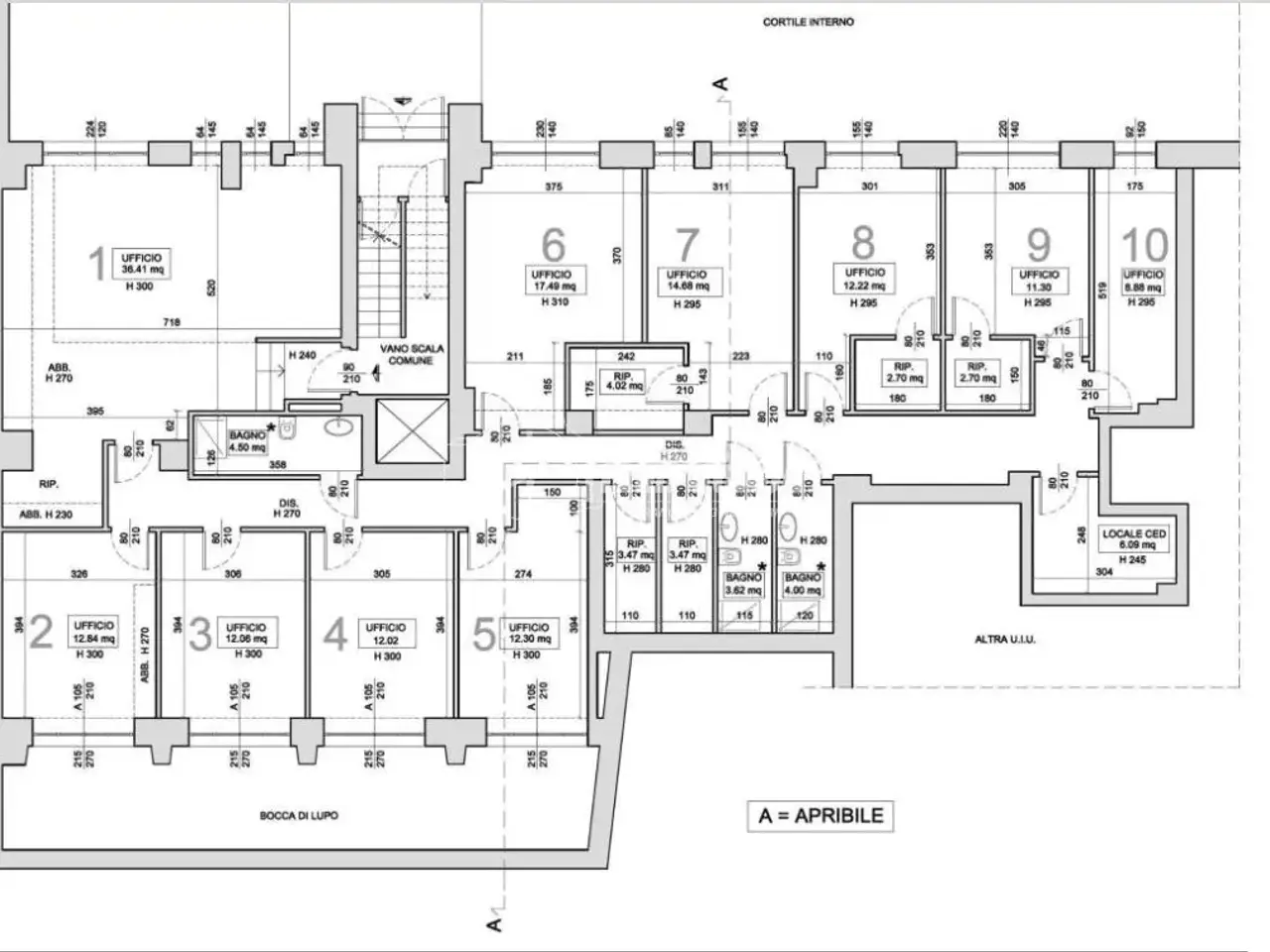 Ufficio in Via Copernico 53, Milano, {3} - Planimetria 1