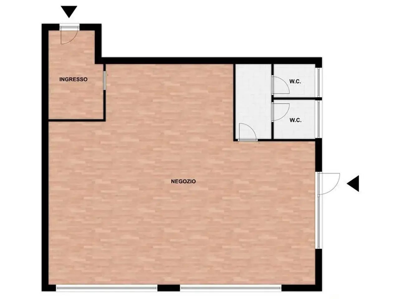 Negozio in Via San Francesco d'Assisi 96, Cadrezzate con Osmate, {3} - Planimetria 1