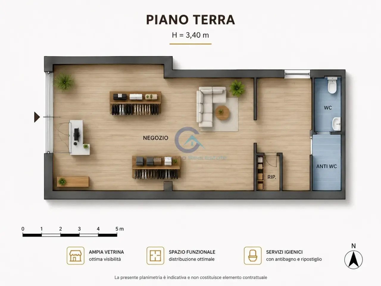Negozio in Via Fiume 46, Catanzaro, {3} - Planimetria 1