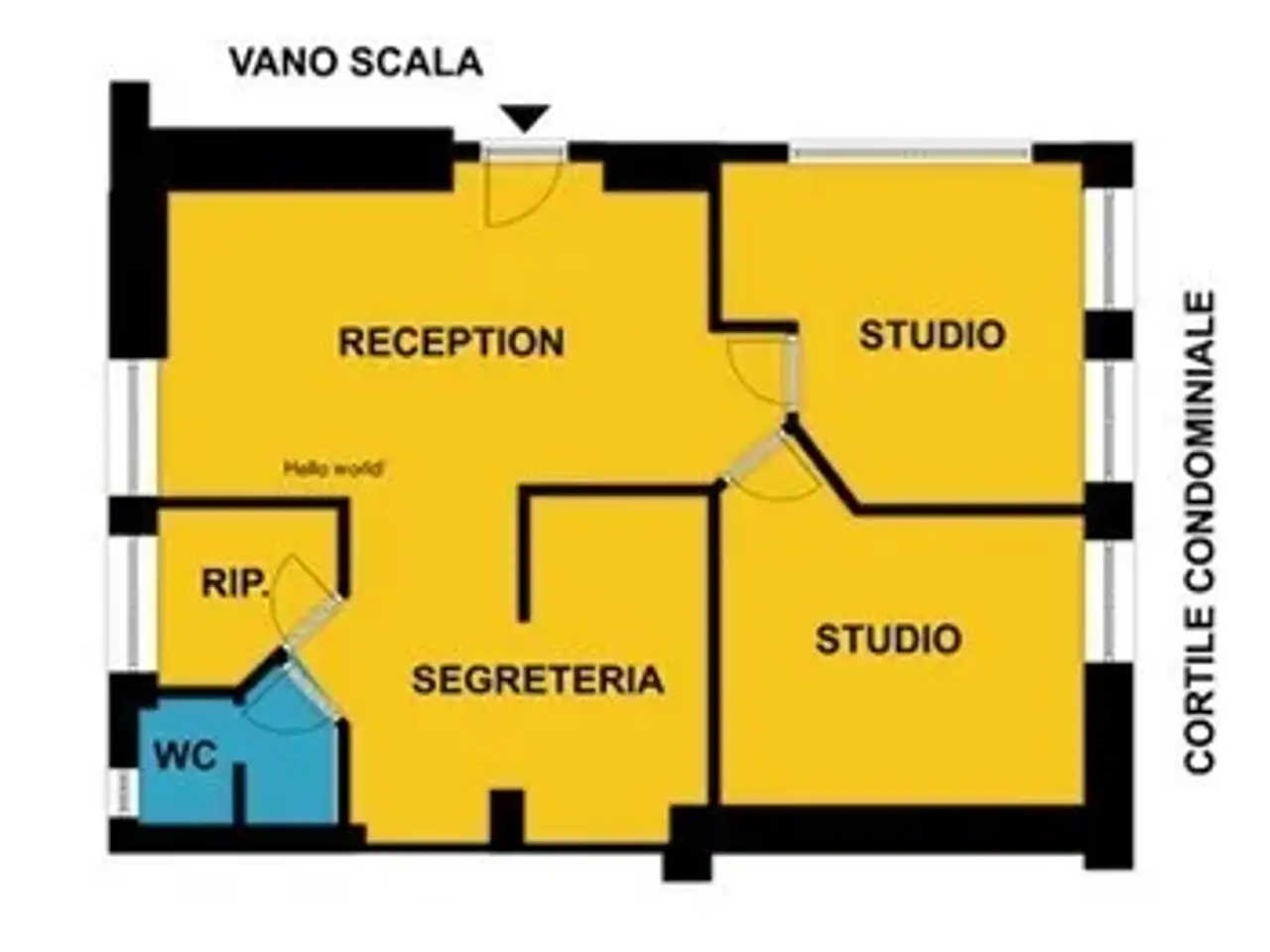 Ufficio in Via Camillo Benso Conte di Cavour, Lecco, {3} - Planimetria 1