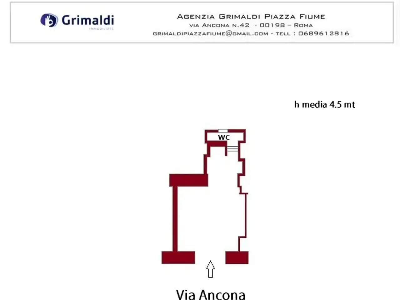 Negozio in Via Ancona, Roma, {3} - Planimetria 1