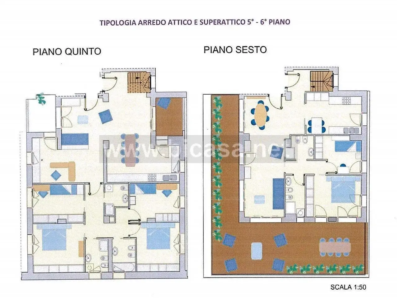 Attico in Viale dei Partigiani, Pesaro - Planimetria 1